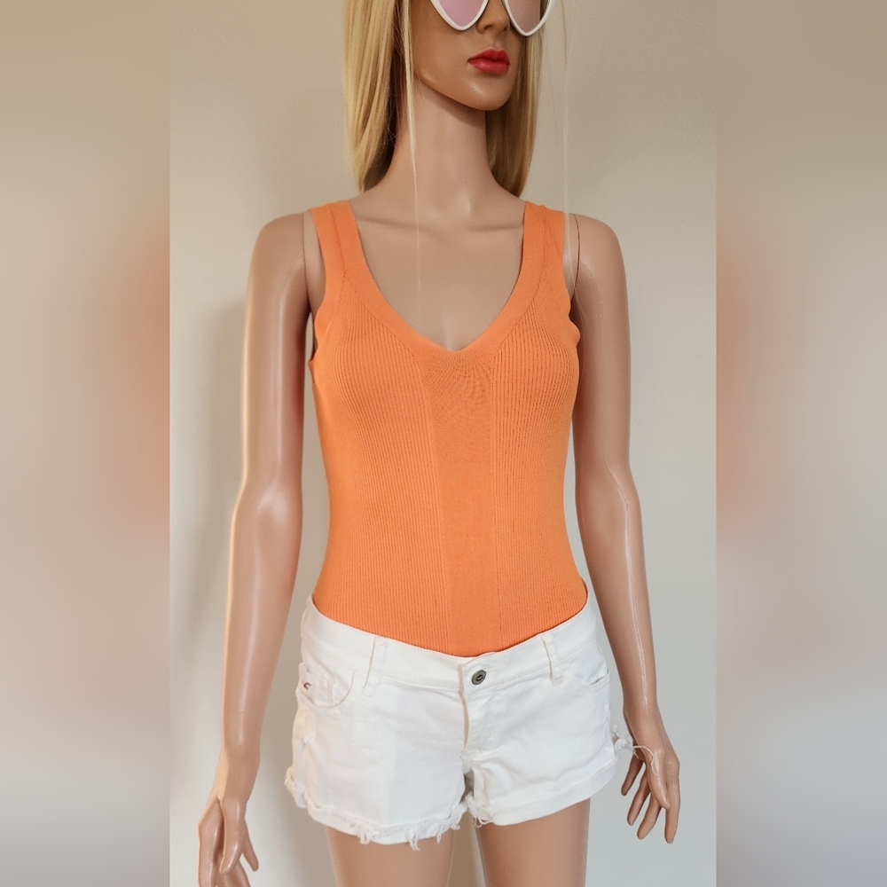 Lulus bodysuit orange top Medium